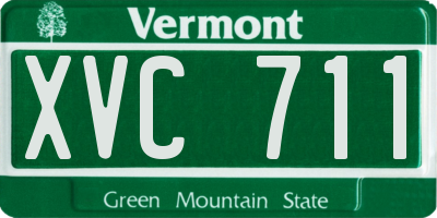 VT license plate XVC711