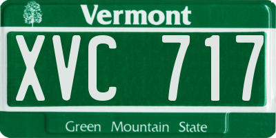 VT license plate XVC717
