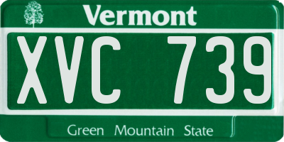 VT license plate XVC739