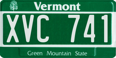 VT license plate XVC741