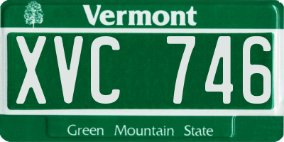 VT license plate XVC746