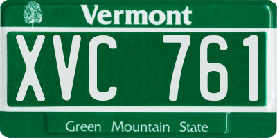 VT license plate XVC761