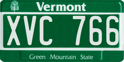 VT license plate XVC766