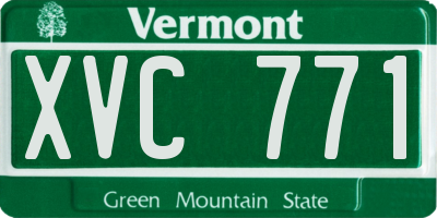 VT license plate XVC771