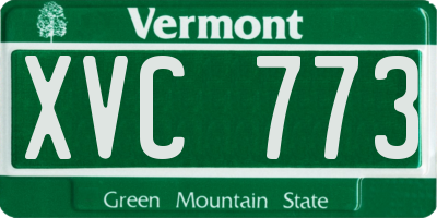 VT license plate XVC773