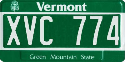 VT license plate XVC774