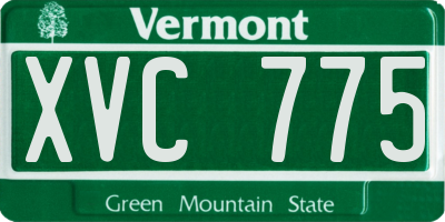 VT license plate XVC775