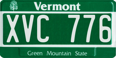 VT license plate XVC776