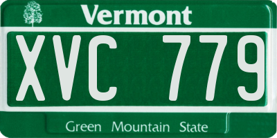 VT license plate XVC779
