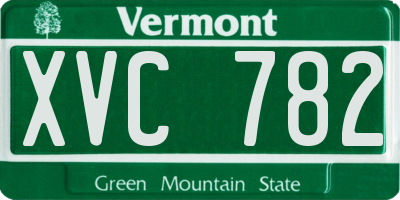 VT license plate XVC782