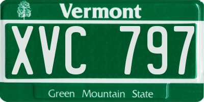 VT license plate XVC797