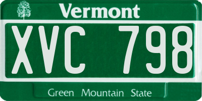 VT license plate XVC798