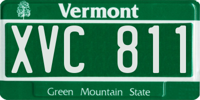 VT license plate XVC811