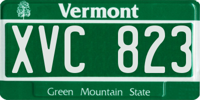 VT license plate XVC823