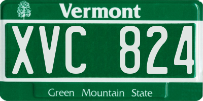 VT license plate XVC824