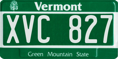 VT license plate XVC827