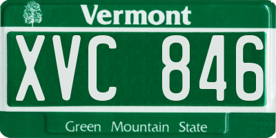 VT license plate XVC846