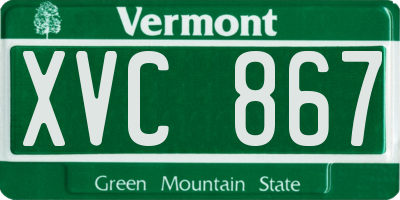 VT license plate XVC867