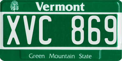 VT license plate XVC869