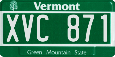 VT license plate XVC871