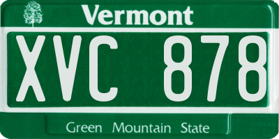 VT license plate XVC878
