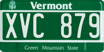 VT license plate XVC879