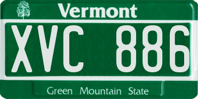 VT license plate XVC886