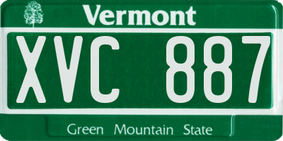 VT license plate XVC887