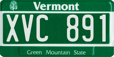 VT license plate XVC891