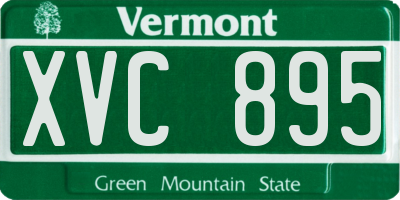 VT license plate XVC895