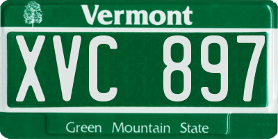 VT license plate XVC897