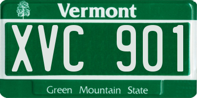 VT license plate XVC901