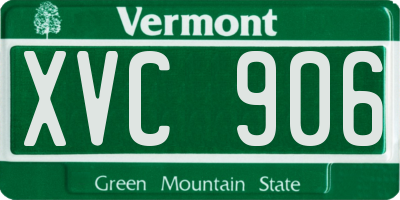 VT license plate XVC906
