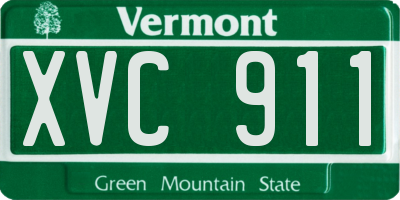 VT license plate XVC911