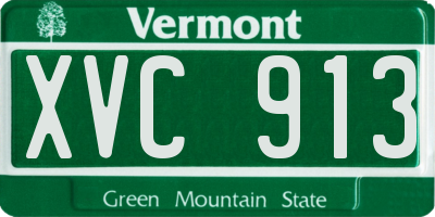 VT license plate XVC913