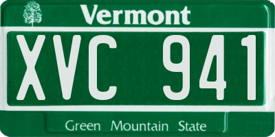 VT license plate XVC941