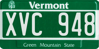 VT license plate XVC948