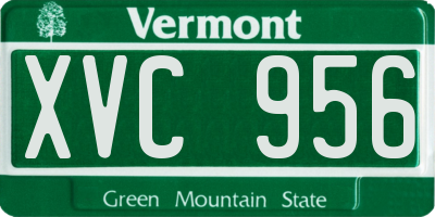 VT license plate XVC956