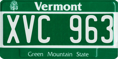 VT license plate XVC963