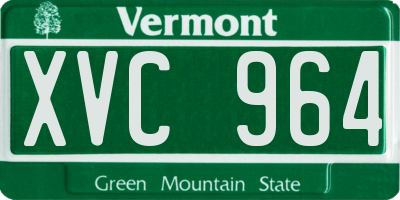 VT license plate XVC964