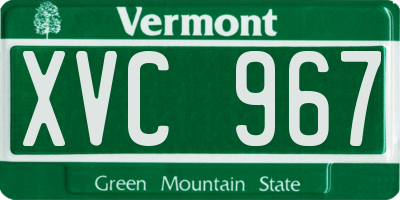 VT license plate XVC967