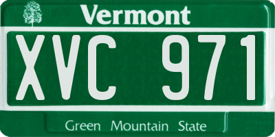 VT license plate XVC971