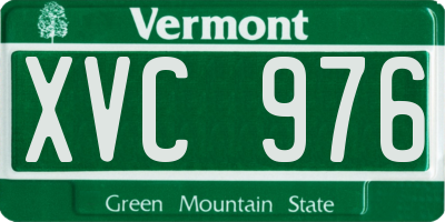 VT license plate XVC976