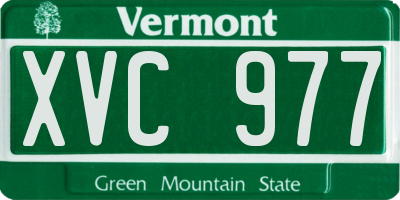 VT license plate XVC977