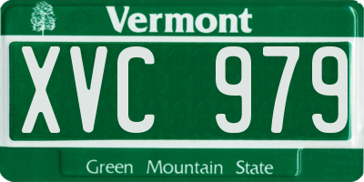 VT license plate XVC979