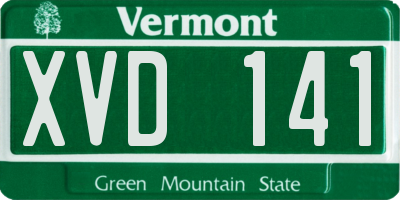 VT license plate XVD141