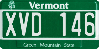 VT license plate XVD146