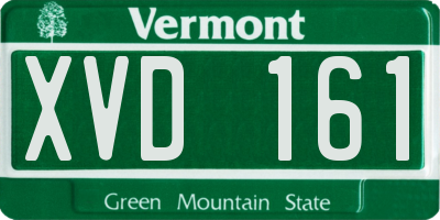 VT license plate XVD161