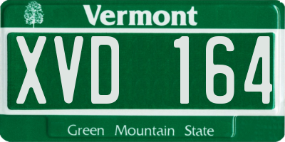 VT license plate XVD164