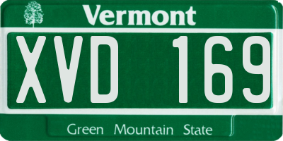 VT license plate XVD169